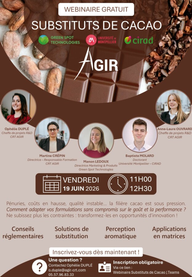 webinaire cacao substituts réglementation impacts 19 juin 2026
